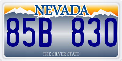 NV license plate 85B830
