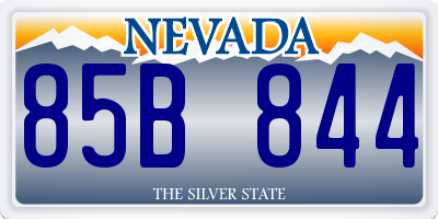 NV license plate 85B844
