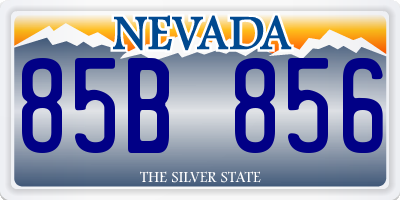 NV license plate 85B856