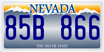 NV license plate 85B866