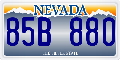 NV license plate 85B880