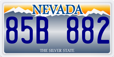 NV license plate 85B882