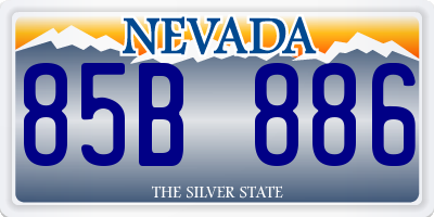 NV license plate 85B886