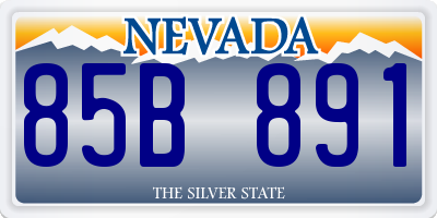 NV license plate 85B891