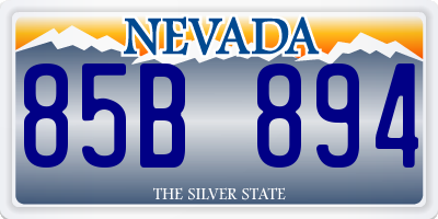 NV license plate 85B894