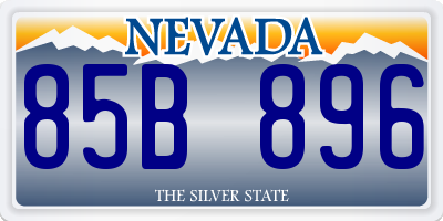 NV license plate 85B896