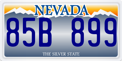 NV license plate 85B899
