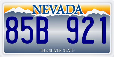 NV license plate 85B921