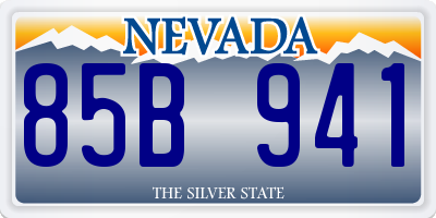 NV license plate 85B941