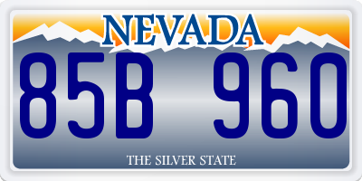 NV license plate 85B960