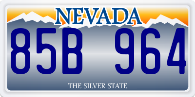 NV license plate 85B964