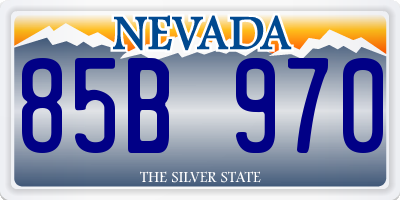 NV license plate 85B970