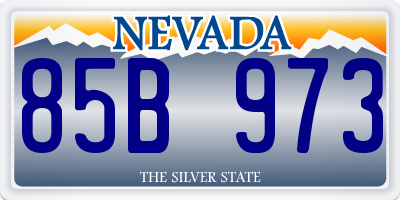 NV license plate 85B973
