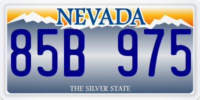 NV license plate 85B975