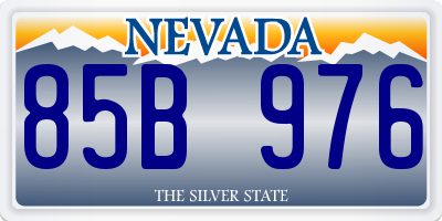 NV license plate 85B976