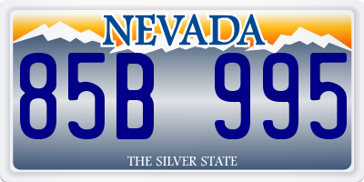 NV license plate 85B995