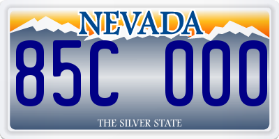 NV license plate 85C000