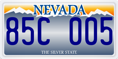 NV license plate 85C005