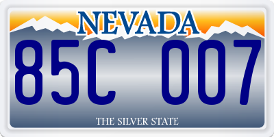 NV license plate 85C007