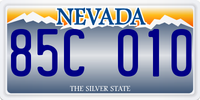 NV license plate 85C010