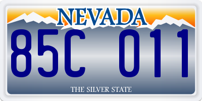 NV license plate 85C011