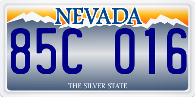 NV license plate 85C016