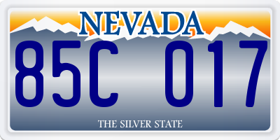 NV license plate 85C017