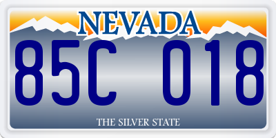 NV license plate 85C018