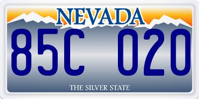 NV license plate 85C020