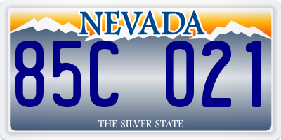 NV license plate 85C021