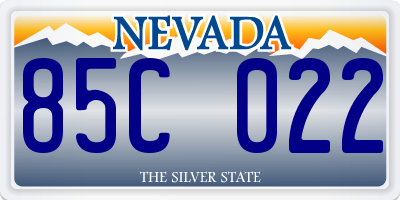 NV license plate 85C022