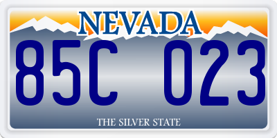 NV license plate 85C023