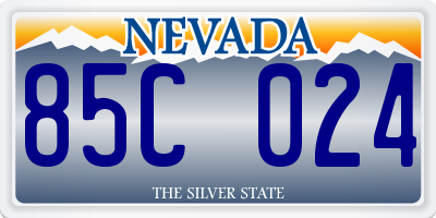 NV license plate 85C024