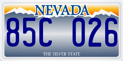 NV license plate 85C026