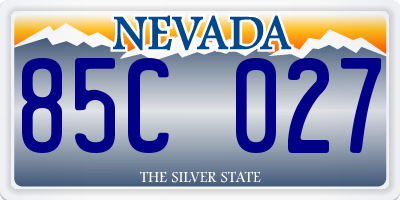 NV license plate 85C027