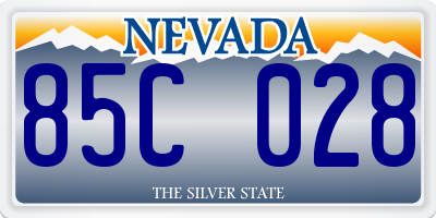 NV license plate 85C028