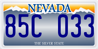 NV license plate 85C033