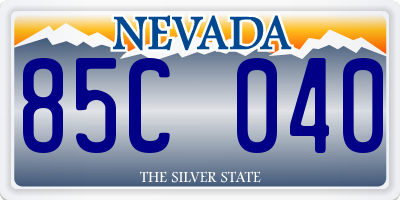 NV license plate 85C040