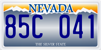 NV license plate 85C041