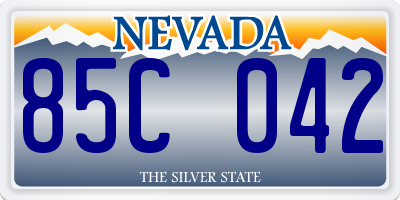 NV license plate 85C042