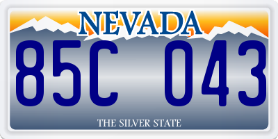 NV license plate 85C043