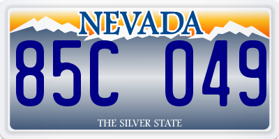 NV license plate 85C049