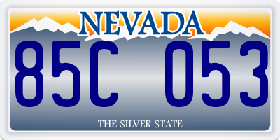 NV license plate 85C053