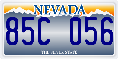 NV license plate 85C056