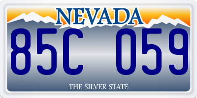 NV license plate 85C059