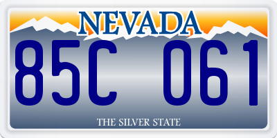 NV license plate 85C061