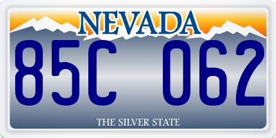 NV license plate 85C062
