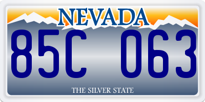 NV license plate 85C063