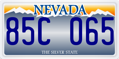 NV license plate 85C065