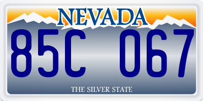 NV license plate 85C067